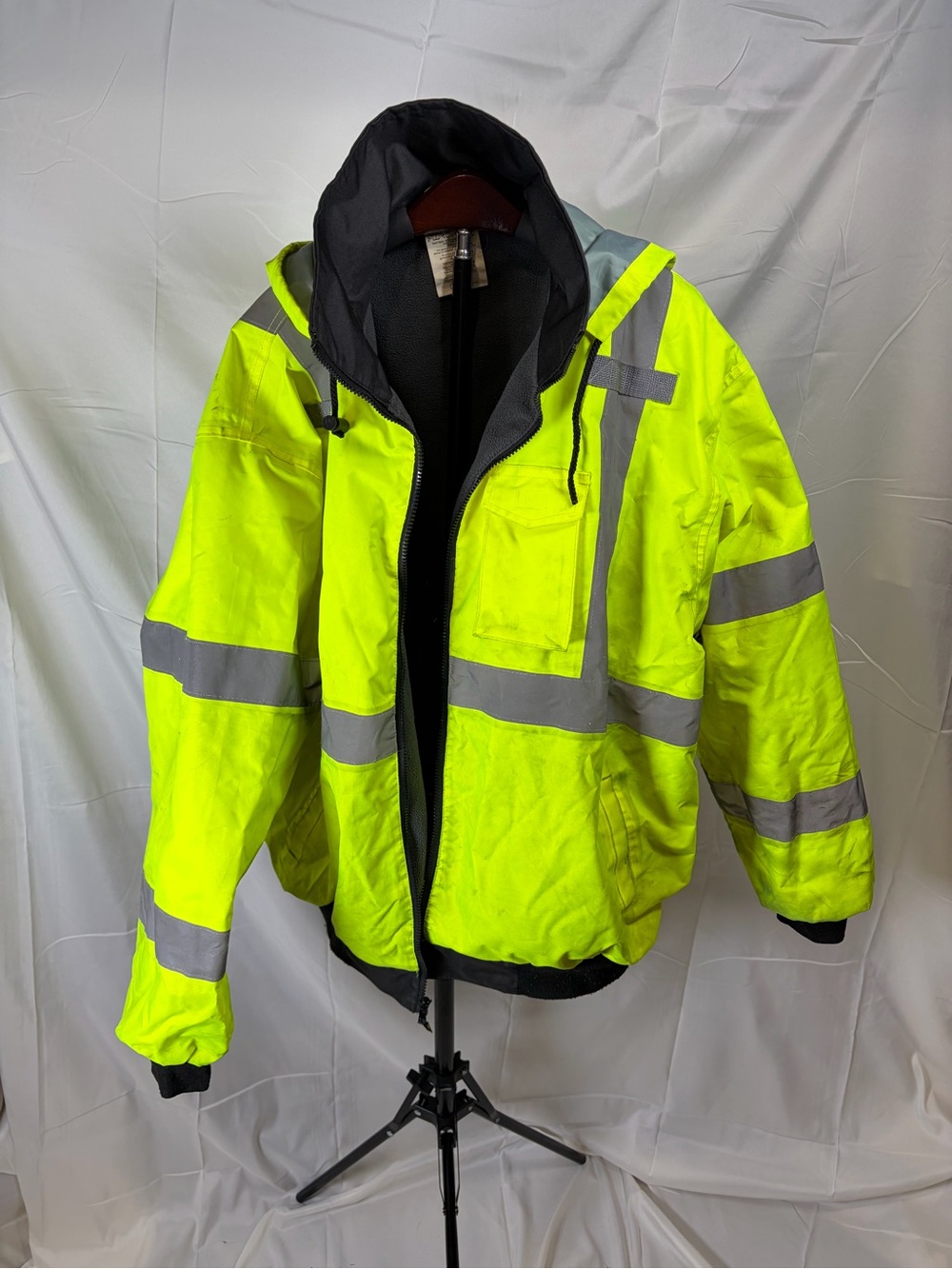 High-Visibility Safety Work Jacket - Yellow